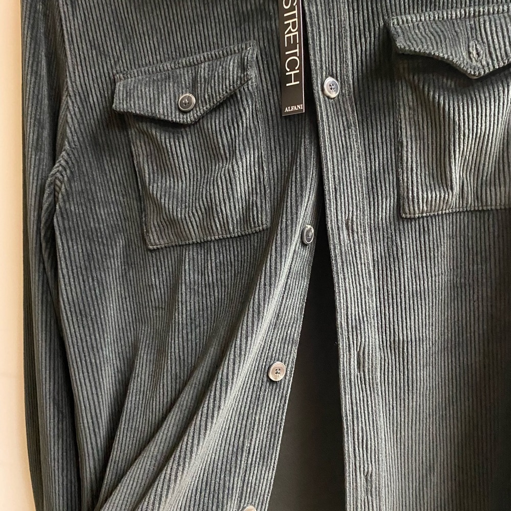 Alfani Black Button Up shirt Retail $140 - Picture 9 of 11